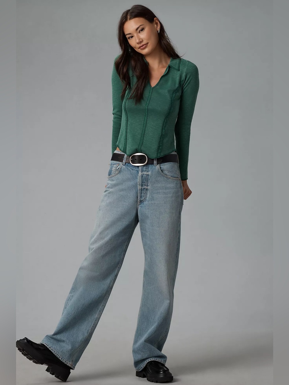 Pilcro Stitched Long-Sleeve Top - Picture 2 of 7